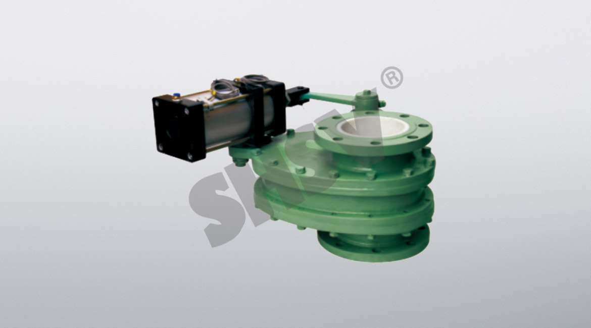 Swing ceramic discharge valve